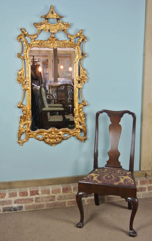 fig 1. Superb Large 19th Century Giltwood Mirror in the Manner of Linnell c. 1870