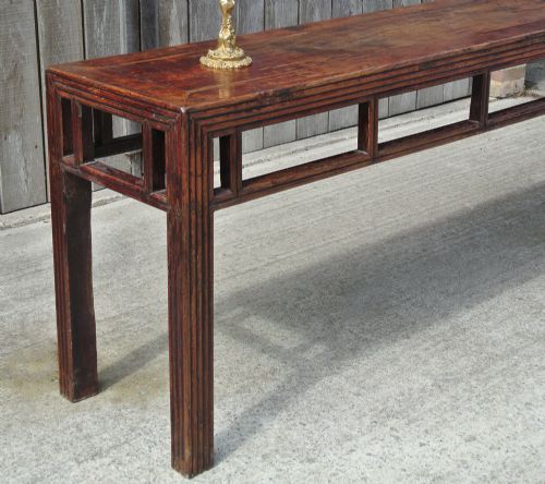 fig 2. 18th Century Chinese Exceptional and Large Shangxi Elm Altar Table
