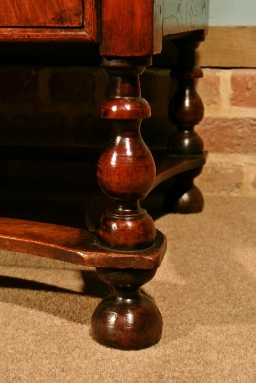 fig 1. Exceptional William and Mary Walnut and Oak Chest on Stand c. 1690