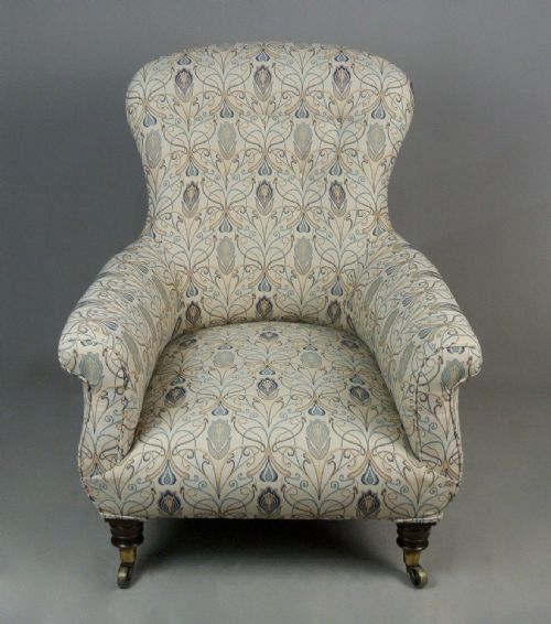 fig 1. Victorian Button Back Arm Chair in the Manner of Howard and Sons c. 1870