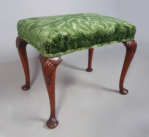 Late 19th Century Queen Anne Design Walnut Stool