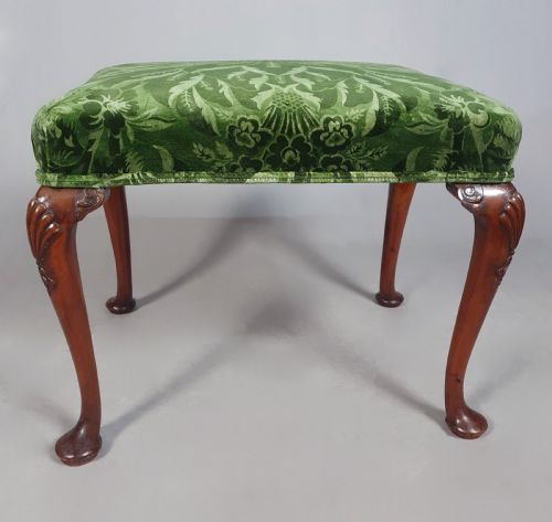 fig 1. Late 19th Century Queen Anne Design Walnut Stool