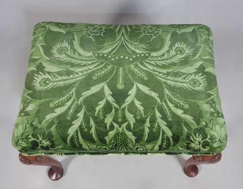 fig 2. Late 19th Century Queen Anne Design Walnut Stool