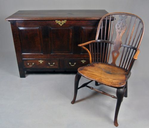 fig 2. Original and Beautiful George II Oak Mule Chest c. 1750