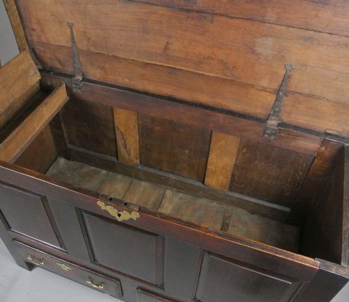 fig 3. Original and Beautiful George II Oak Mule Chest c. 1750