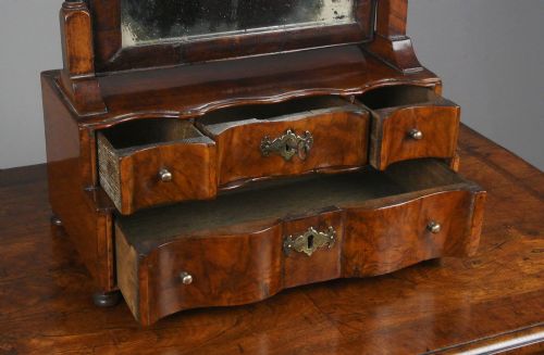 fig 3. Beautiful Queen Anne Period Walnut Dressing Table Mirror c. 1710