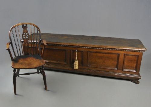 fig 3. Impressive 17th Century Italian Walnut Cassone c. 1680