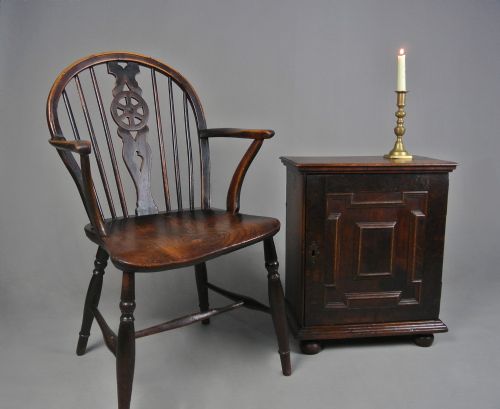 fig 1. 17th Century Table Top Oak Spice Cabinet c. 1670