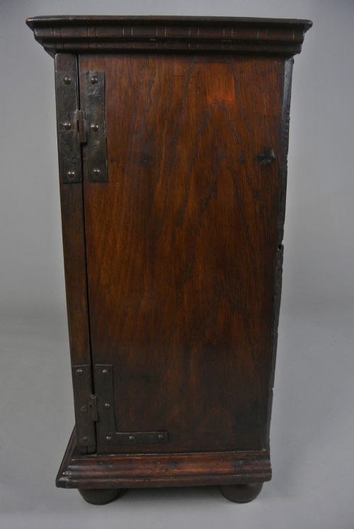 fig 4. 17th Century Table Top Oak Spice Cabinet c. 1670