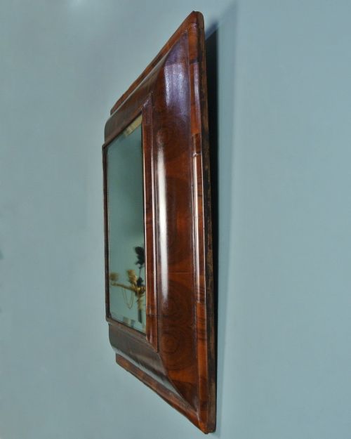 fig 2. William and Mary Walnut Oyster Veneer Cushion Framed Mirror c. 1690