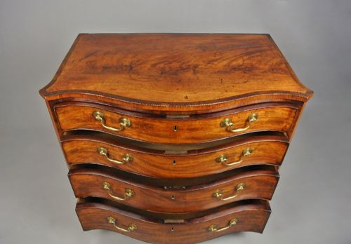 fig 2. Exemplary George III Mahogany Serpentine Chest of Small Elegant Proportions c.1770