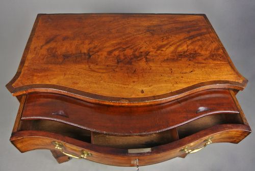 fig 3. Exemplary George III Mahogany Serpentine Chest of Small Elegant Proportions c.1770