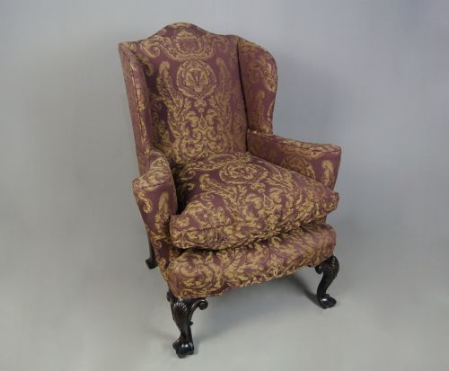 Very Good Wing Back Chair in the Queen Anne Manner C. 1890