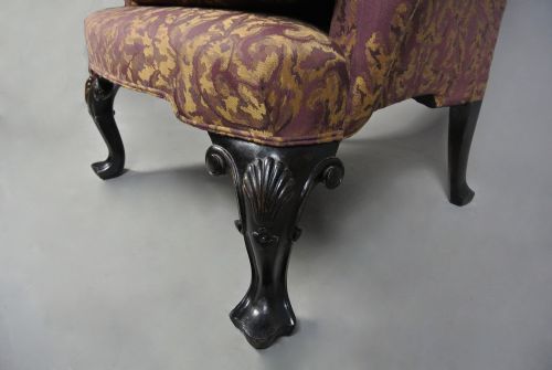 fig 1. Very Good Wing Back Chair in the Queen Anne Manner c. 1890