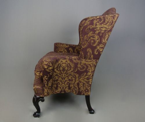 fig 2. Very Good Wing Back Chair in the Queen Anne Manner c. 1890