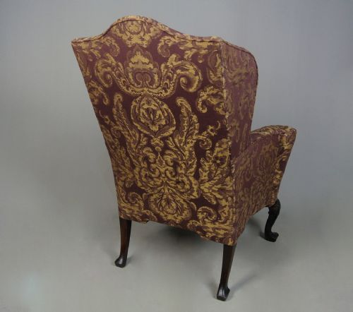 fig 3. Very Good Wing Back Chair in the Queen Anne Manner c. 1890