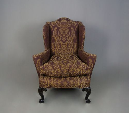 fig 4. Very Good Wing Back Chair in the Queen Anne Manner c. 1890