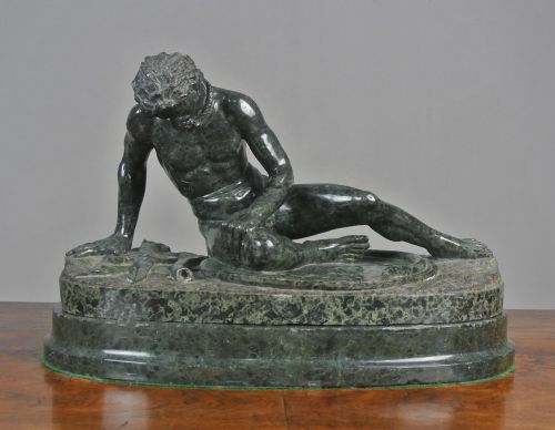 Early, Large and Fine Grand Tour Serpentine Sculpture of the Dying Gaul C. 1850