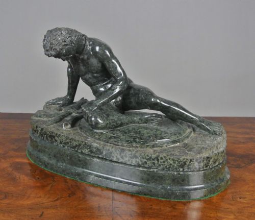 fig 1. Early, Large and Fine Grand Tour Serpentine Sculpture of the Dying Gaul c. 1850