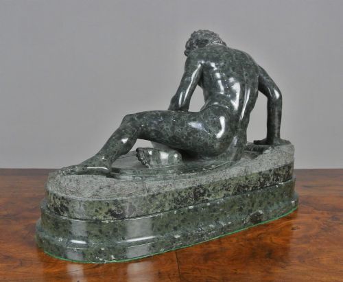 fig 2. Early, Large and Fine Grand Tour Serpentine Sculpture of the Dying Gaul c. 1850