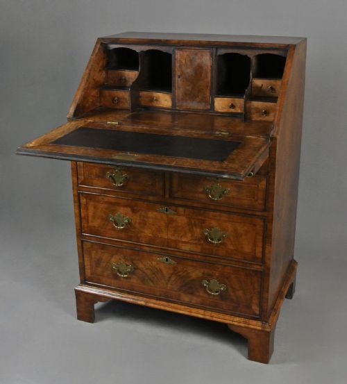 fig 2. Petite and Beautiful George II Walnut Bureau c. 1750