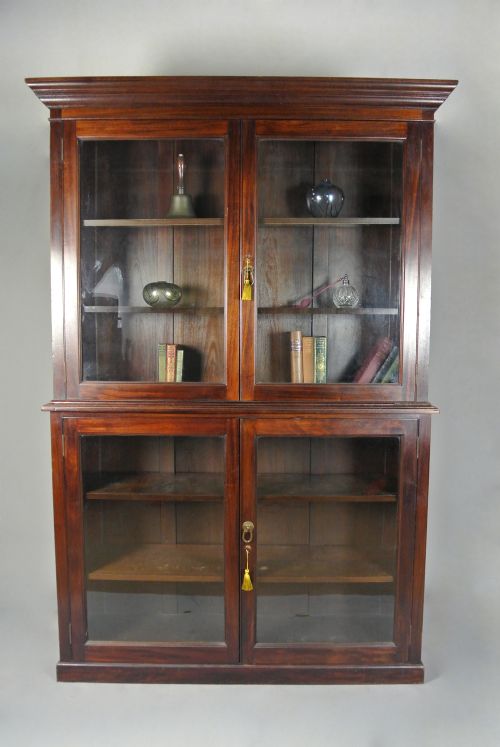 Late Victorian Mahogany Display Case and Bookcase C. 1900