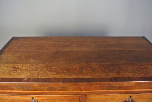 fig 1. Early 19th Century Oak and Walnut Crossbanded Chest of Drawers c. 1840