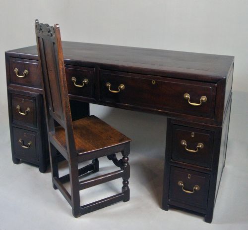 fig 3. Beautiful 19th Century Linear Padauk Sideboard c. 1850