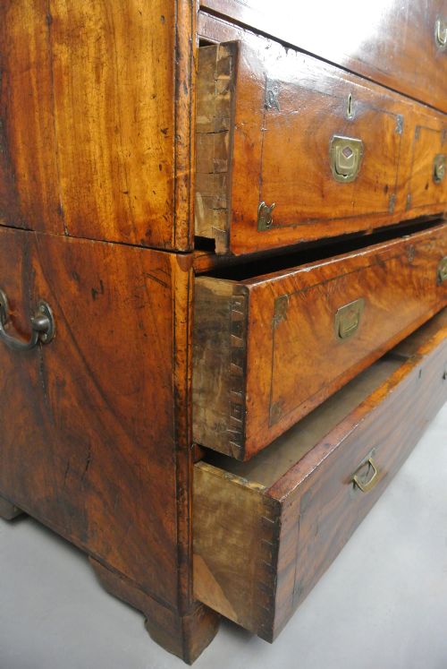 fig 2. Exceptional George III Brass Inlaid Campaign Chest c. 1800
