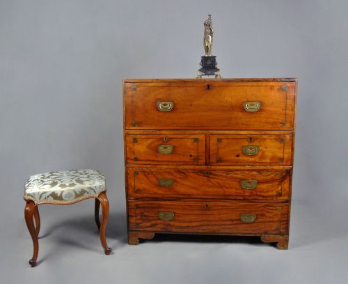 fig 4. Exceptional George III Brass Inlaid Campaign Chest c. 1800