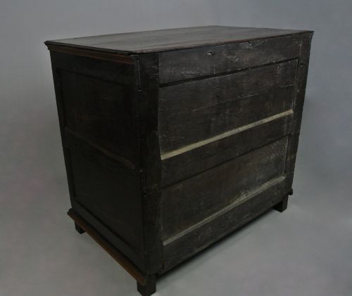 fig 1. Charles II Oak Chest of Drawers with Original Handles c. 1670