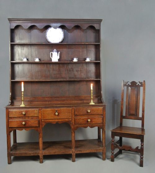 Lovely George III Oak and Elm Potboard Dresser C. 1800