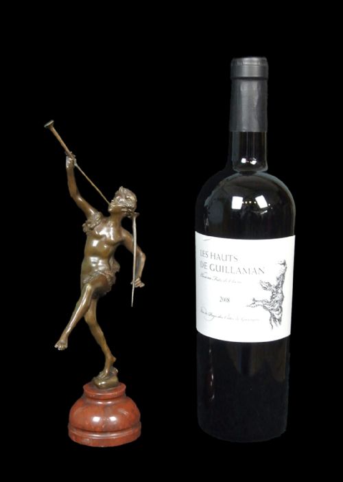 fig 1. Fine Victorian Bronze of Boy with Trumpets by Ernst Rancoulet c. 1900