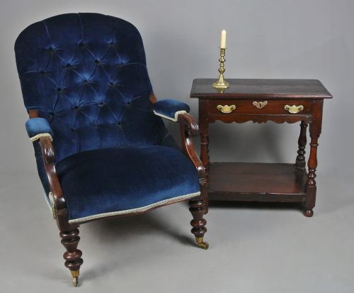 fig 2. Victorian Mahogany Very Comfortable Library Chair c. 1820