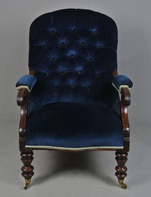 fig 4. Victorian Mahogany Very Comfortable Library Chair c. 1820