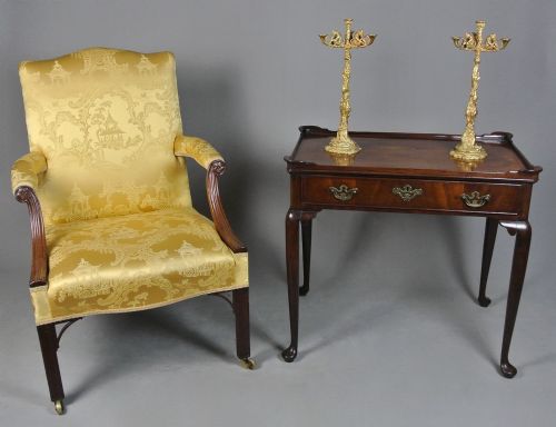 fig 1. George II Mahogany Gainsborough Chair c.1750