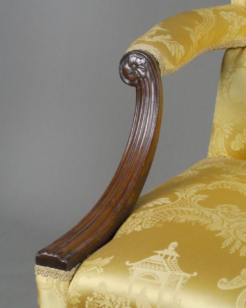 fig 3. George II Mahogany Gainsborough Chair c.1750