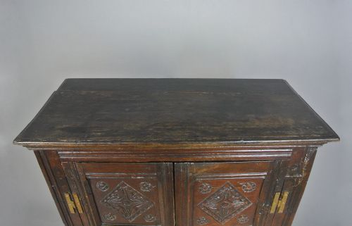 fig 2. Small and Beautiful 17th Century Oak Livery Cupboard c. 1680