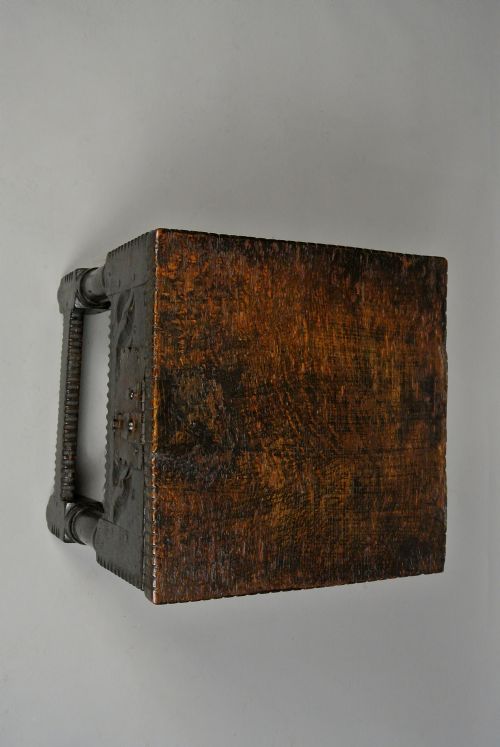 fig 2. Superb Charles I English Oak Box Stool c.1640