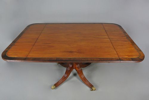 fig 2. Regency Brass Inlaid Mahogany & Rosewood Dining Table c. 1820