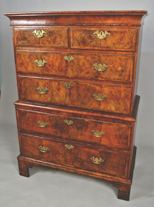 fig 1. George II Walnut Chest on Chest of Very Small Proportions c. 1750
