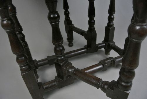 fig 1. Original Queen Anne Oak Small Supper Table with Provenance c. 1700