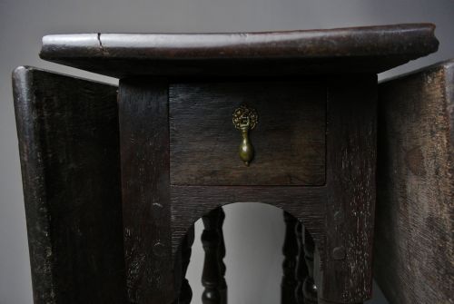 fig 3. Original Queen Anne Oak Small Supper Table with Provenance c. 1700