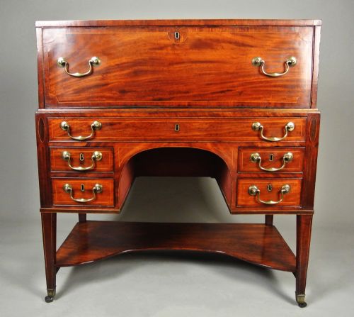 fig 1. Exemplary George III Mahogany Campaign Desk c. 1790
