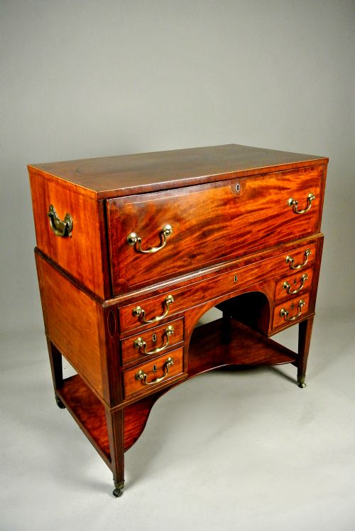 fig 2. Exemplary George III Mahogany Campaign Desk c. 1790