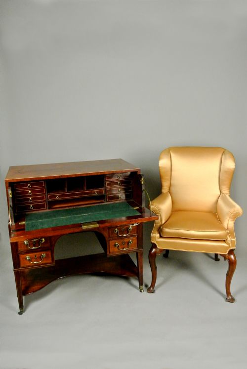 fig 3. Exemplary George III Mahogany Campaign Desk c. 1790