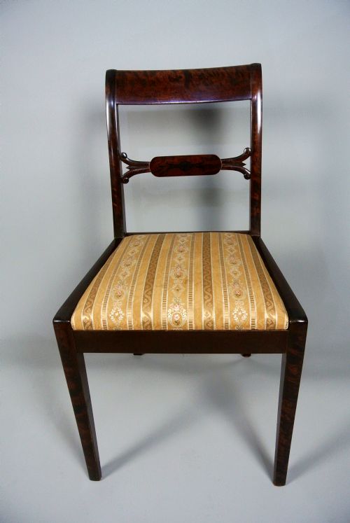 fig 2. BEAUTIFUL SET OF FOUR REGENCY MAPLE DINING CHAIRS C. 1830