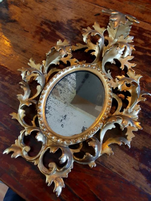 fig 1. 18th Century Florentine Mirror with Original Plate c. 1790