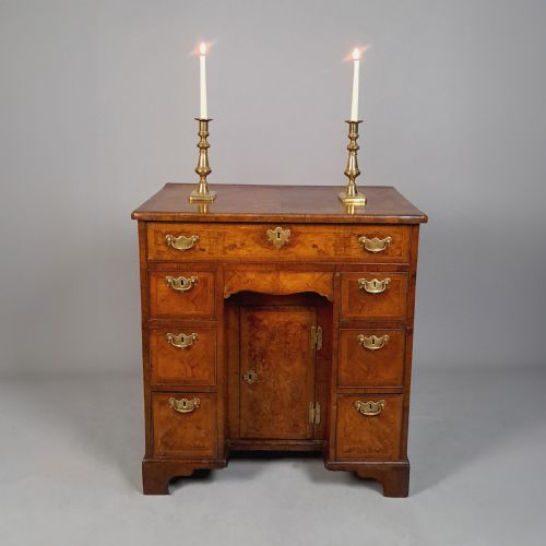 Stunning Queen Anne Walnut Kneehole Desk with Original Hardware C. 1710