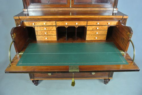 fig 2. Regency Mahogany and Satinwood Secretaire Bookcase c. 1820